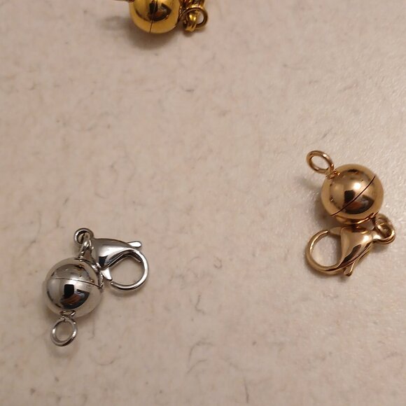 Steel by Design Set of 3 Round Magnetic Bead Jewelry Clasps - Picture 1 of 6